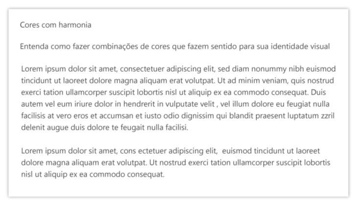 Exemplo de texto alinhado à esquerda