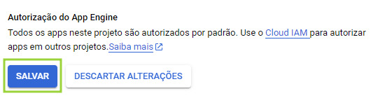 Imagem destacando o botão “Salvar”, ao lado do botão “destacar alterações”.