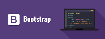 Na imagem, lê-se a palavra “Bootstrap” e uma tela de notebook com algumas linhas de código #inset