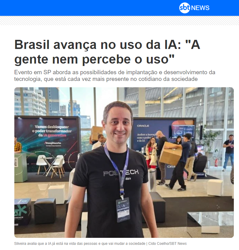 A imagem é um printscreen da notícia sobre o evento que saiu no SBT News