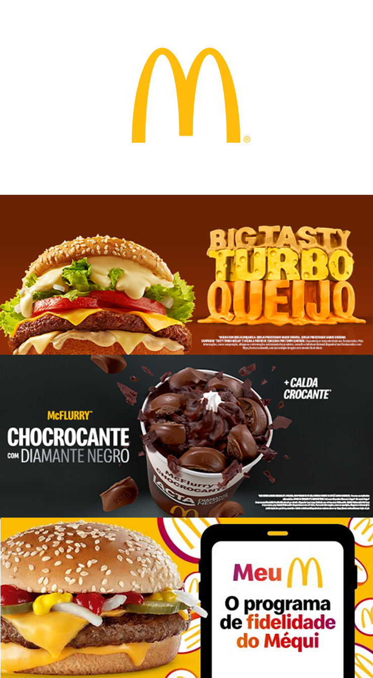 Posters de propagandas do Mcdonald's.